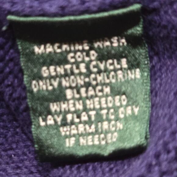 Lauren Ralph Lauren Navy Blue Quarter Zip Gold Embroidered Crest Logo Sweater - Picture 9 of 12